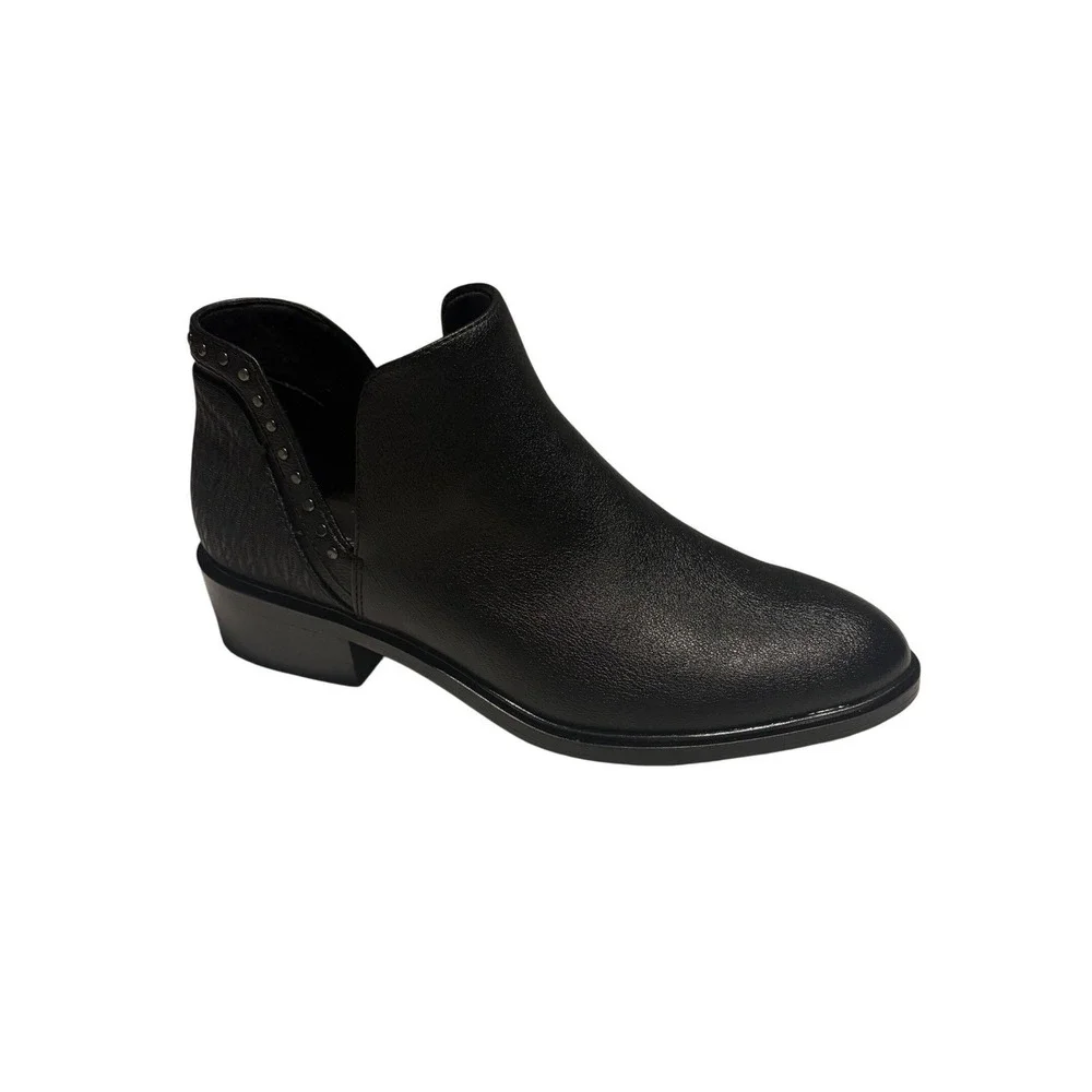 Baretraps Avril Black Faux Leather Cutout Ankle Boots Women's‎ Size 5.5 M